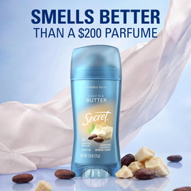 Secret Antiperspirant Deodorant Cocoa Butter Scent application