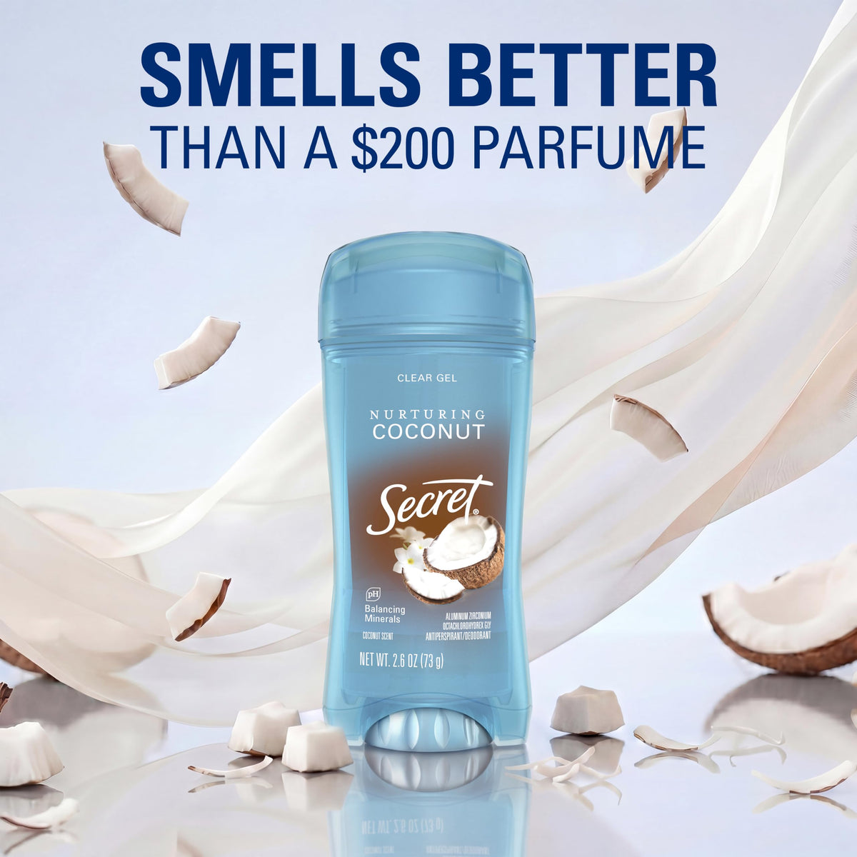 Secret Antiperspirant Deodorant Coconut scent lifestyle shot