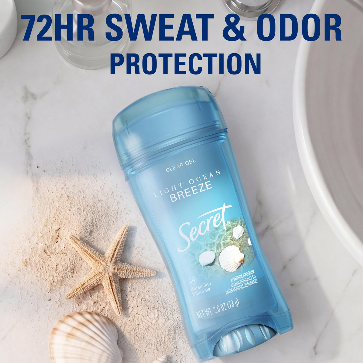 Secret Antiperspirant Deodorant for Women 72HR Clear Gel side view