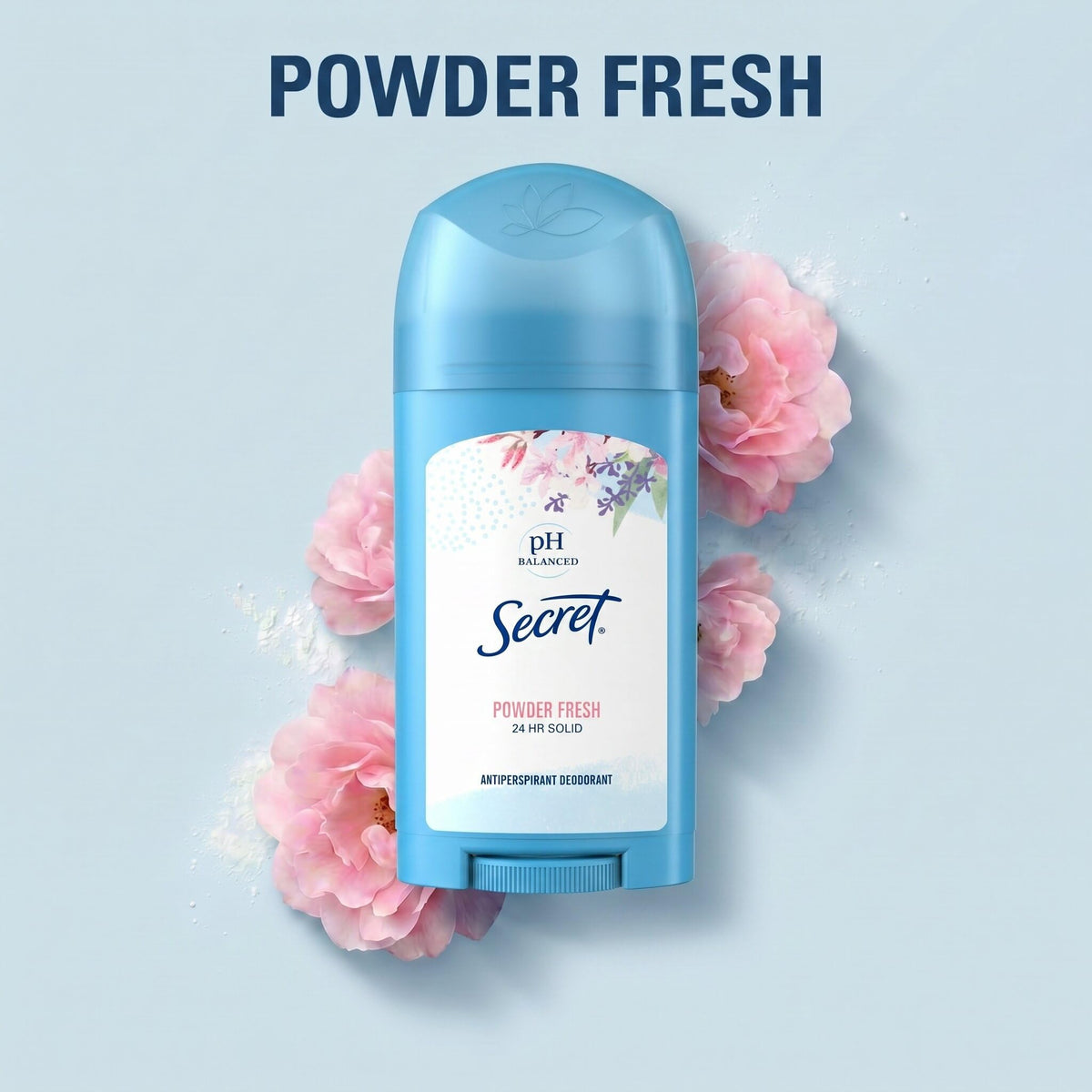 Secret Antiperspirant Deodorant for Women beside personal care items