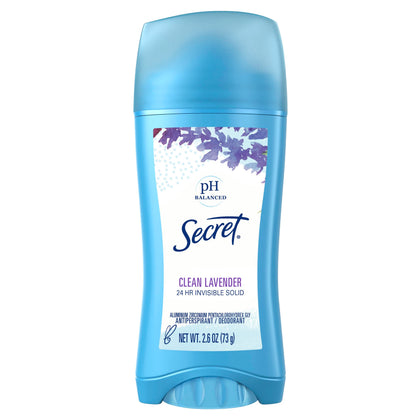 Secret Antiperspirant Deodorant for Women Clean Lavender front view