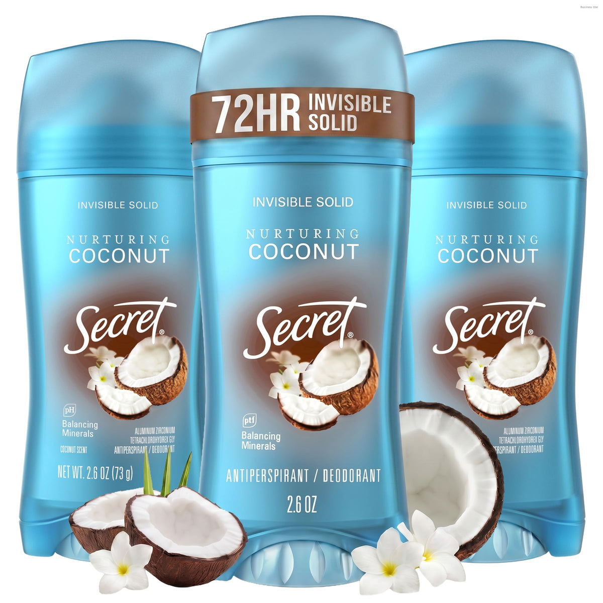Secret Antiperspirant Deodorant for Women front view, coconut scent