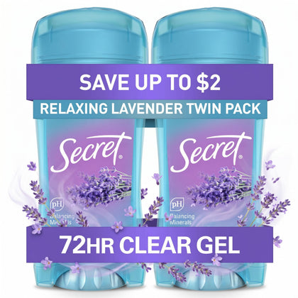Secret Antiperspirant Deodorant for Women front view, lavender scent