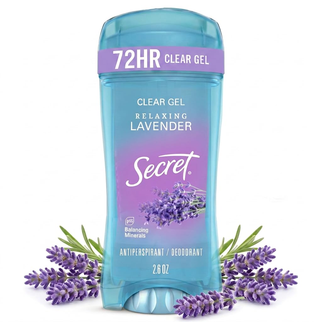 Secret Antiperspirant Deodorant front view, lavender scent, 2.6 oz
