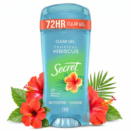 Secret Antiperspirant Deodorant front view, Tropical Hibiscus scent