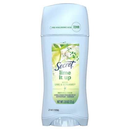 Secret Antiperspirant Deodorant Lime It Up 2.6oz front view