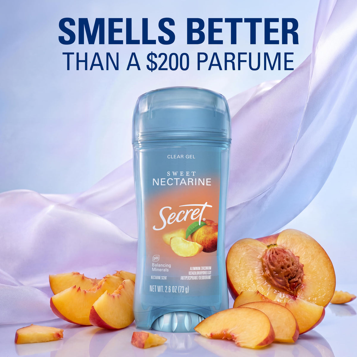Secret Antiperspirant Deodorant on a bathroom shelf