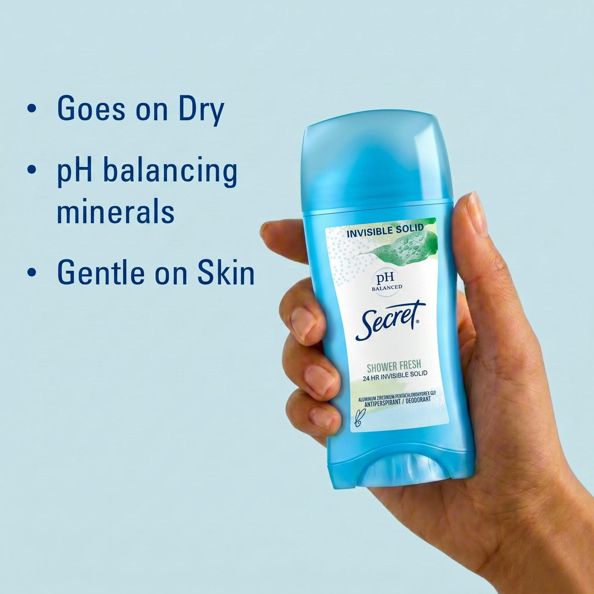 Secret Antiperspirant Deodorant Shower Fresh scent packaging