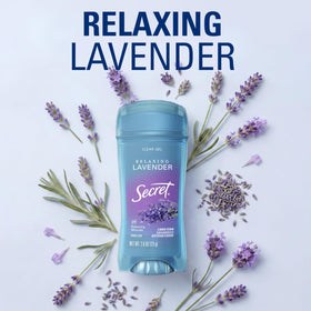 Secret Antiperspirant Deodorant showing clear gel application