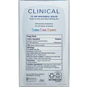 Secret Clinical Completely Clean Deodorant packaging side view