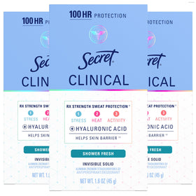 Secret Clinical Strength Antiperspirant Deodorant Pack of 3 front view