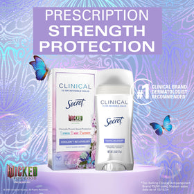 Secret Clinical Strength Antiperspirant Deodorant packaging with ingredients list