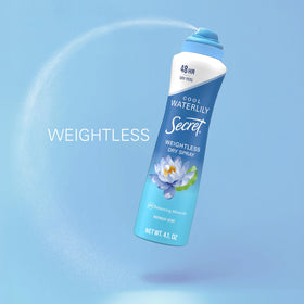 Secret Dry Spray Antiperspirant Deodorant in hand for application