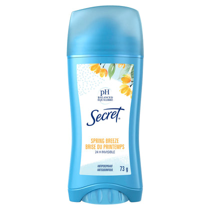 Secret Invisible Solid Antiperspirant Deodorant Spring Breeze 2.6 oz front view