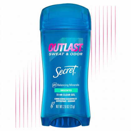 Secret Outlast Antiperspirant Deodorant Clear Gel front view