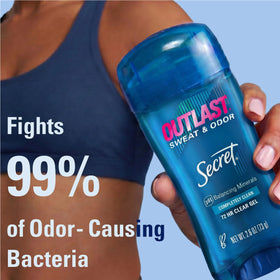 Secret Outlast Antiperspirant Deodorant packaging with clean scent