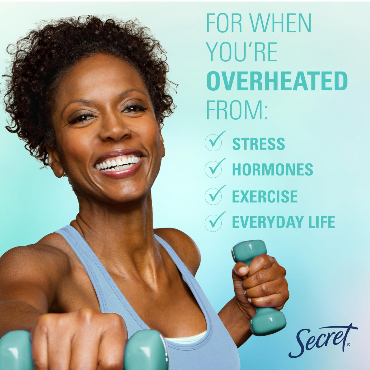 Secret Whole Body Deodorant Mist back view with ingredient list