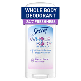 Secret Whole Body Deodorant Stick for Women, Lilac & Waterlily front view