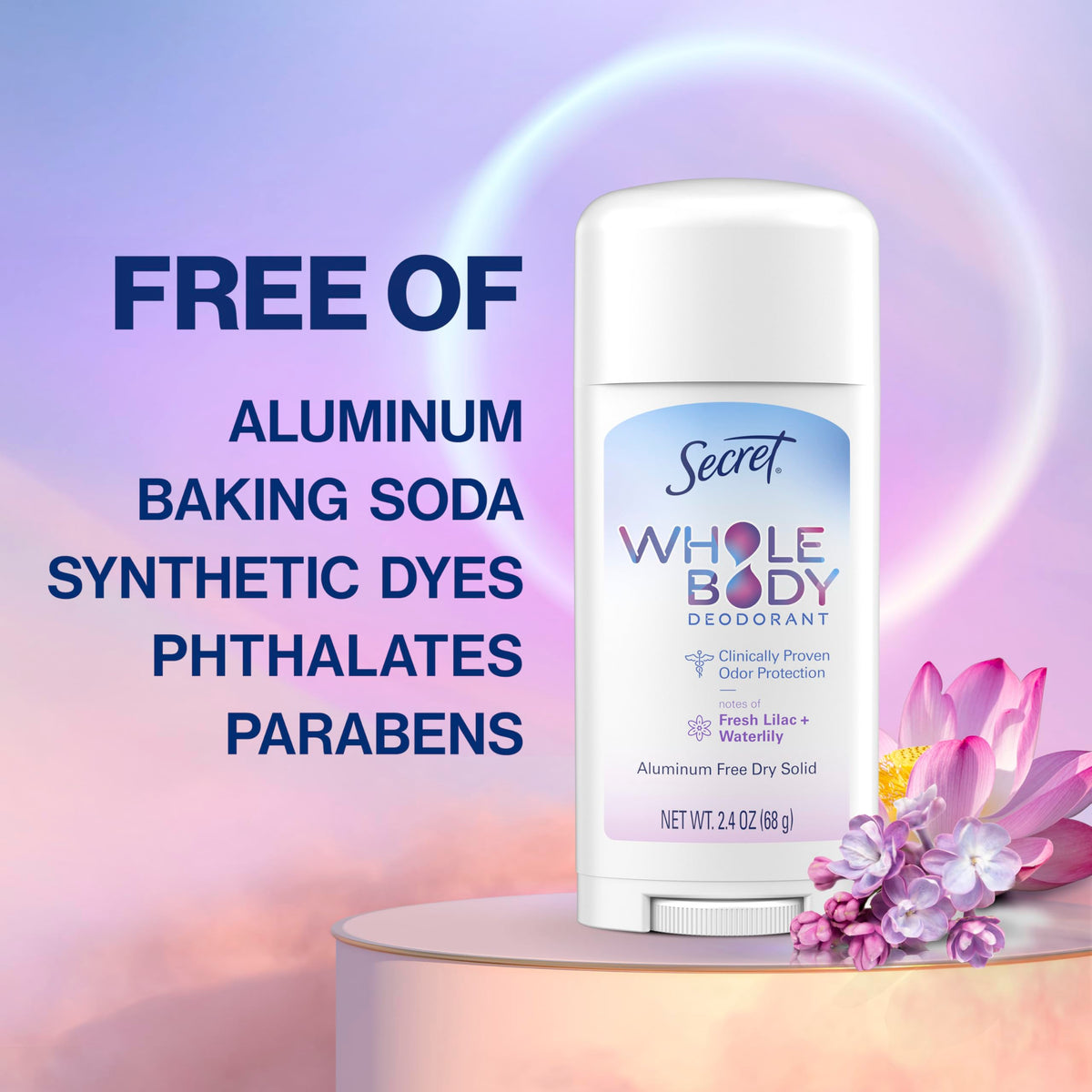Secret Whole Body Deodorant Stick in lifestyle setting