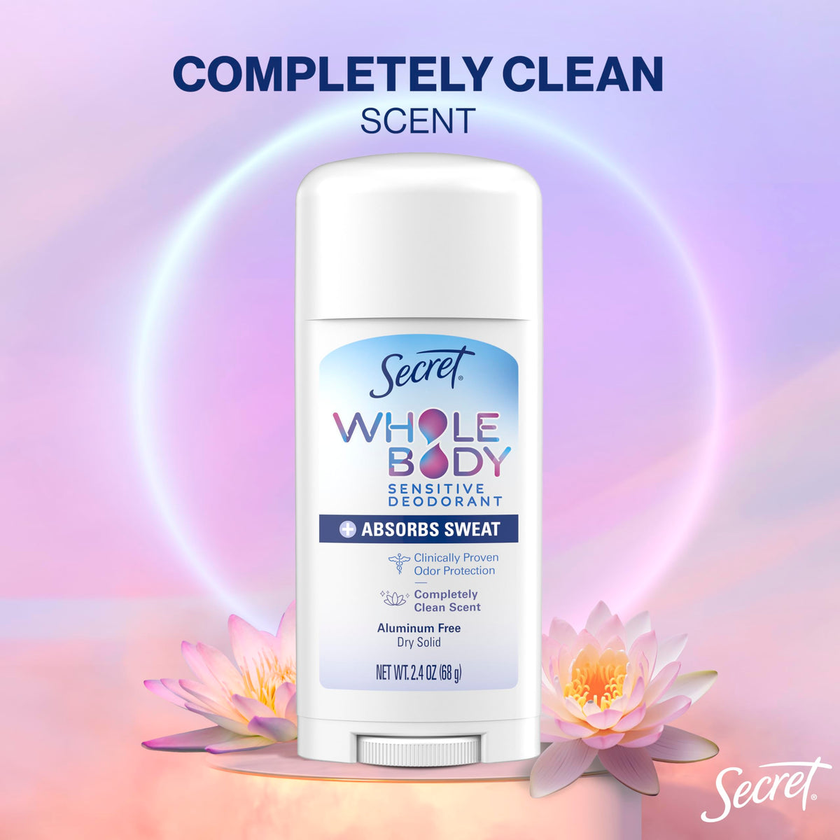 Secret Whole Body Deodorant Stick with coconut and shea butter ingredients