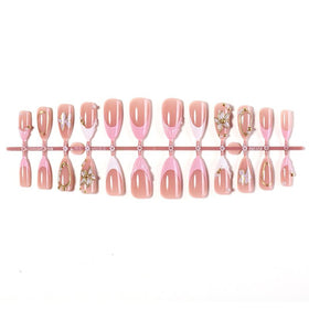 SEENEEY Almond Press on Nails showing natural fit on fingers