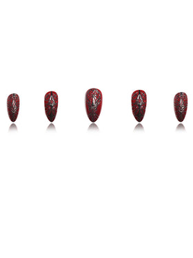 SEENEEY Long Almond Press on Nails packaging with 24 pieces