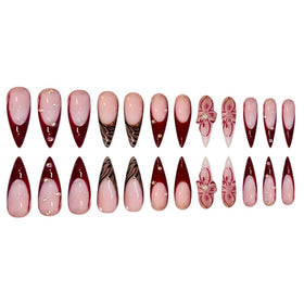 SEENEEY Long Press on Nails with jelly glue and mini file accessories