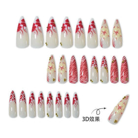 SEENEEY Long Stiletto Press On Nails packaging display
