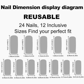 SEENEEY Medium Press on Nails Almond Ombre French Tip packaging