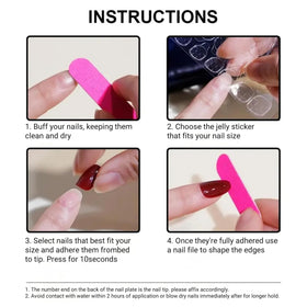 SEENEEY Medium Press on Nails with adhesive stickers