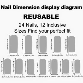 SEENEEY Press On Nails arranged neatly in a box