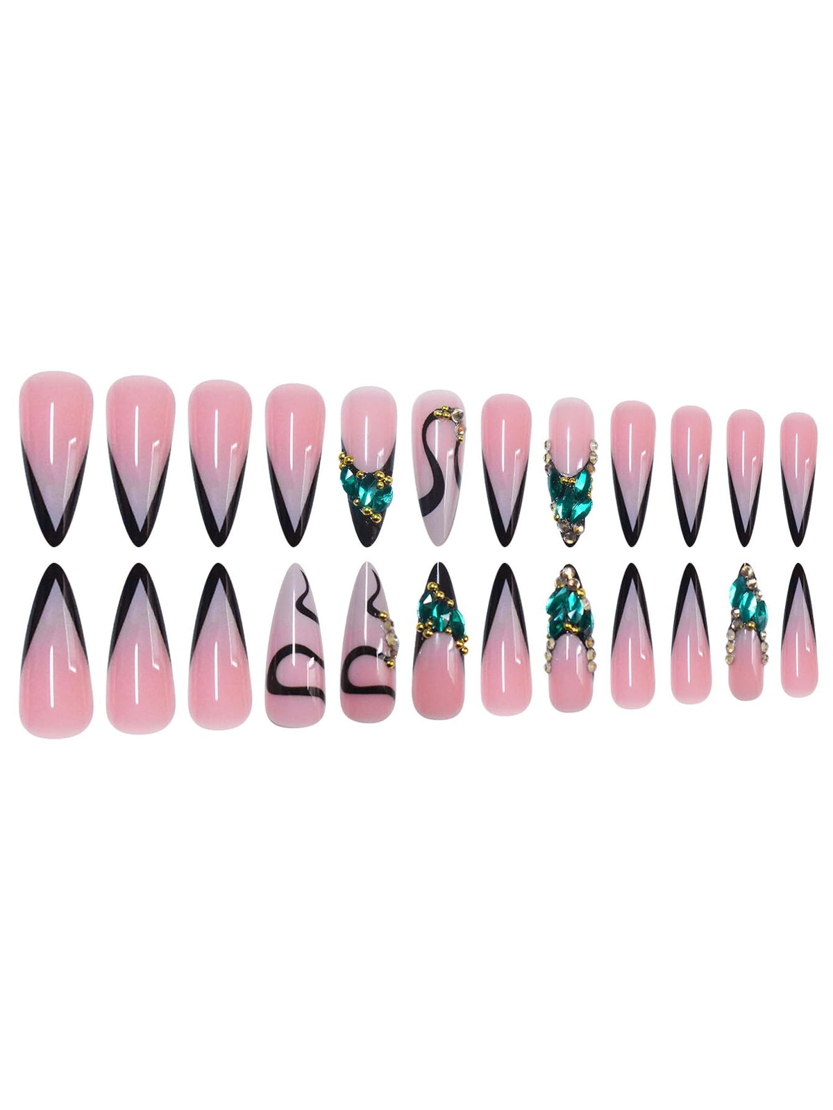 SEENEEY press on nails being applied on natural nails