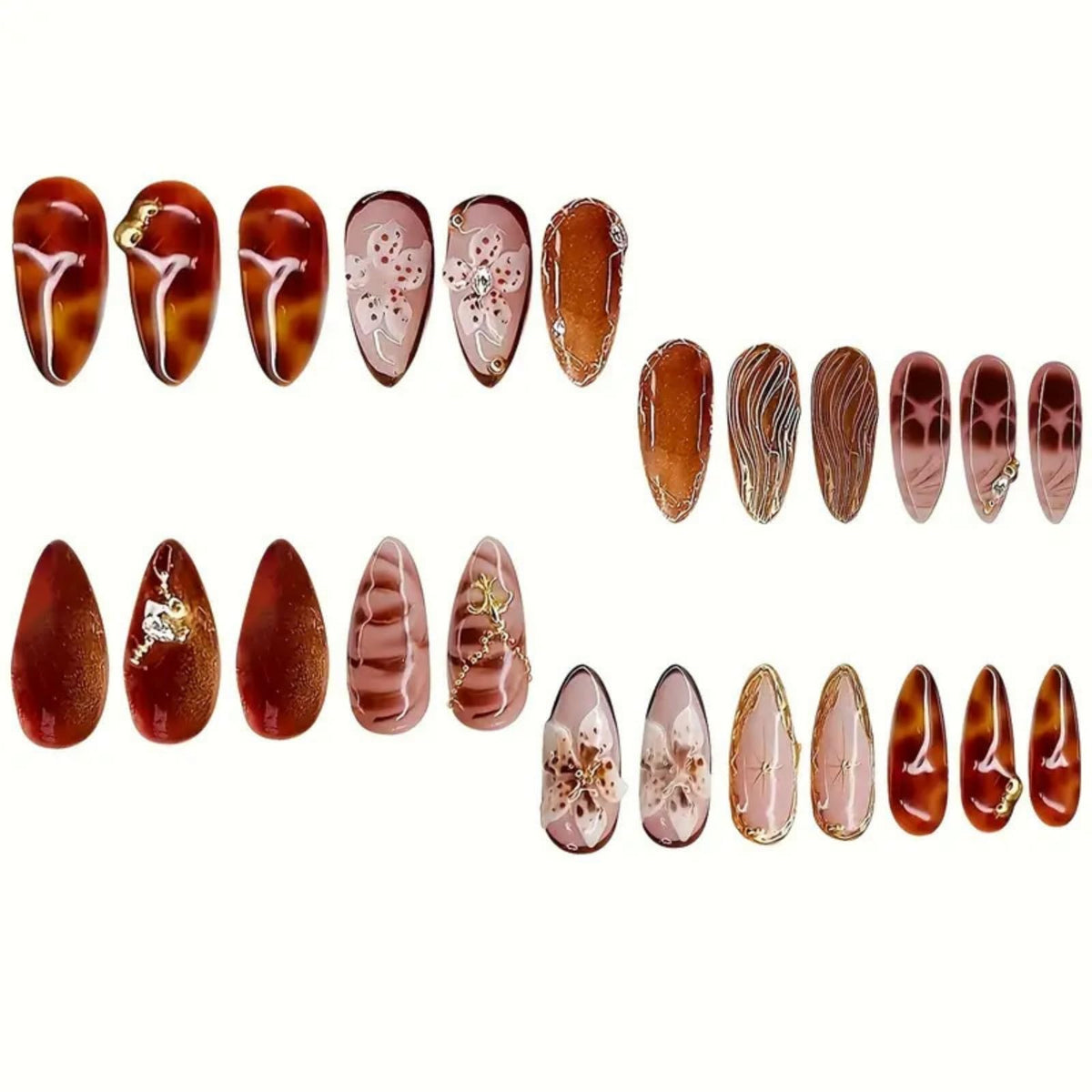 SEENEEY press on nails displayed on a hand