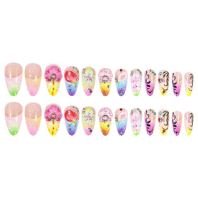 SEENEEY Press On Nails in assorted floral designs