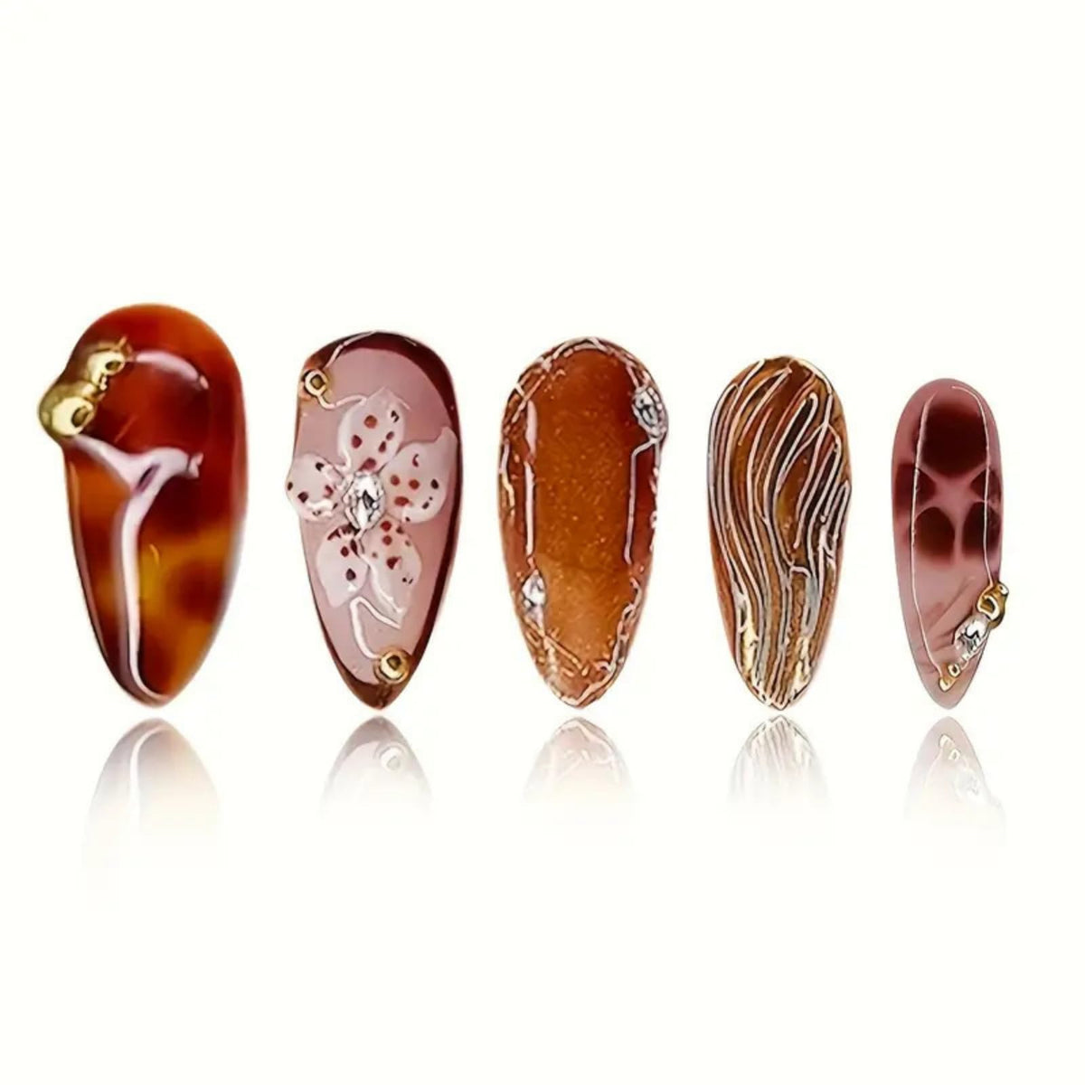 SEENEEY press on nails packaging with 24 pieces