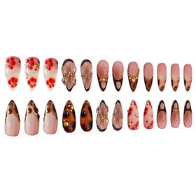 SEENEEY press on nails with alcohol pad and jelly glue