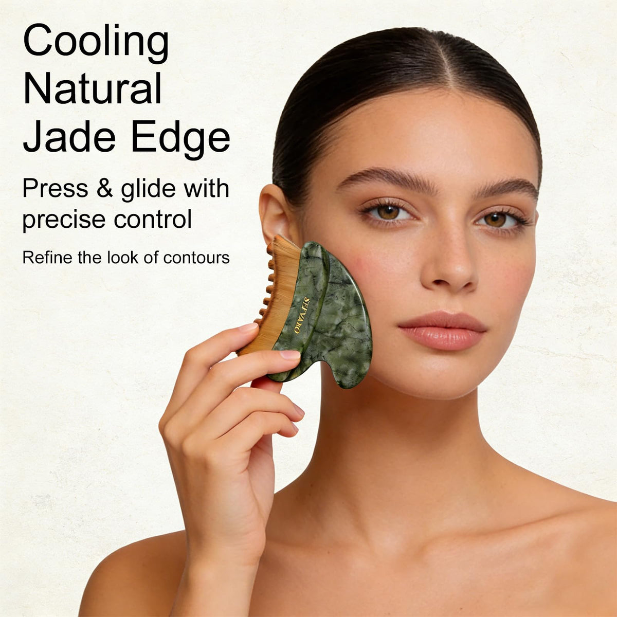 SEFVAKO Lymphatic Contour Face Brush back view showing bristles