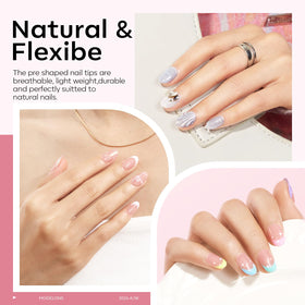 Selection of nail tips in various sizes from modelones