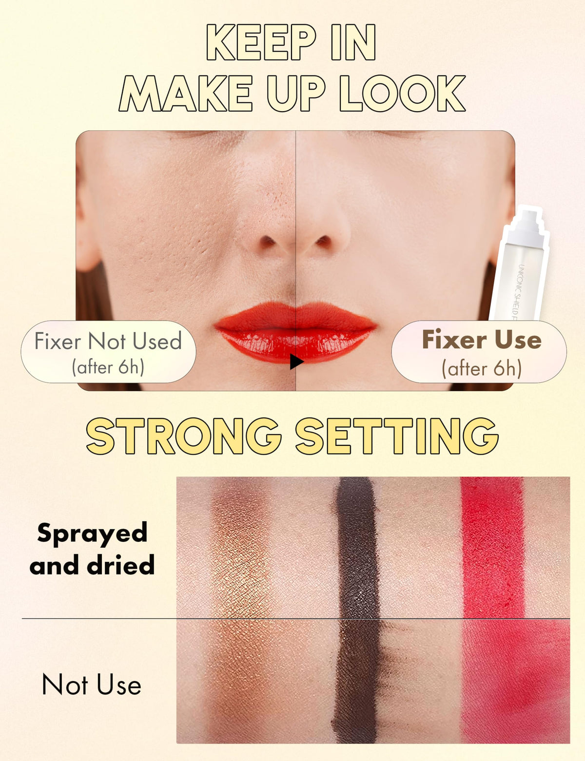 self beauty Hydrating Matte Makeup Fixer 100ml spray nozzle close-up
