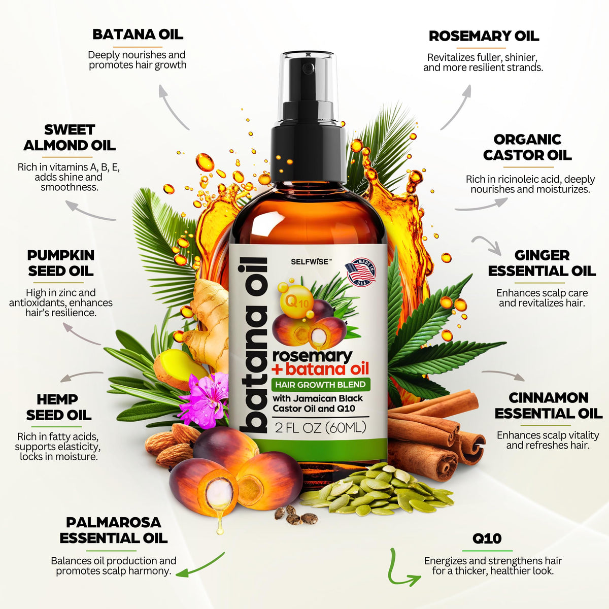 SELFWISE Batana Oil 2oz packaging with product details