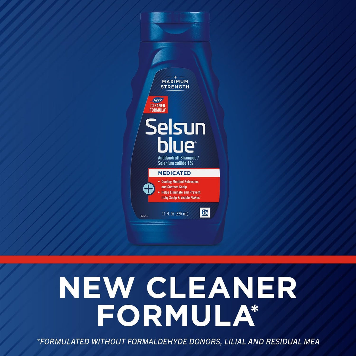 Selsun Blue Medicated Anti-Dandruff Shampoo 11 fl. oz. side view