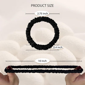 SEMRUE Mulberry Silk Scrunchies in Black