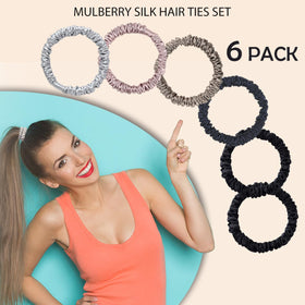 SEMRUE Mulberry Silk Scrunchies in Lotus Pink