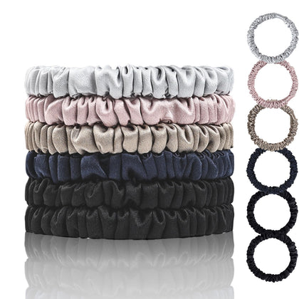 SEMRUE Mulberry Silk Scrunchies pack with six colours