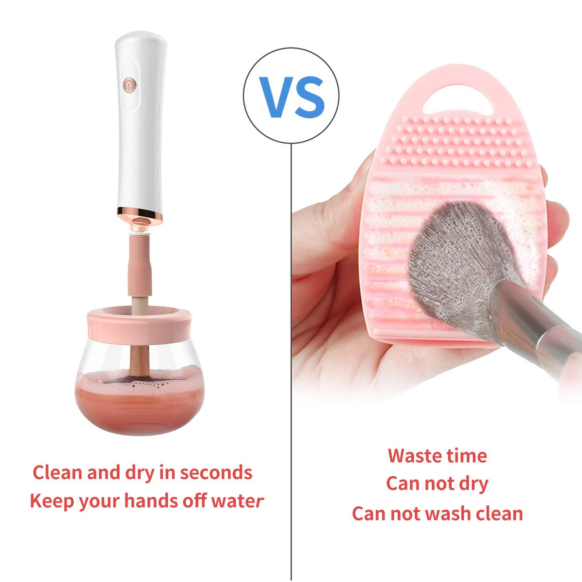senbowe Makeup Brush Cleaner in use with a brush