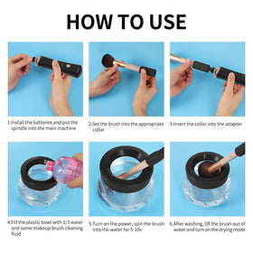 Senbowe Makeup Brush Cleaner user guide and instructions