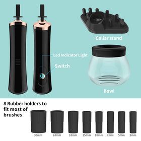 Senbowe Makeup Brush Cleaner with various brush sizes