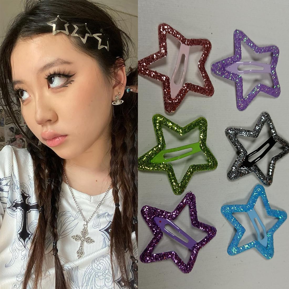 Seneeel Star Hair Clips arranged on a flat surface