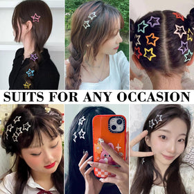 Seneeel Star Hair Clips displayed in a vibrant array