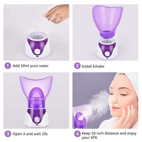 Seneryla Facial Steamer packaging and contents display